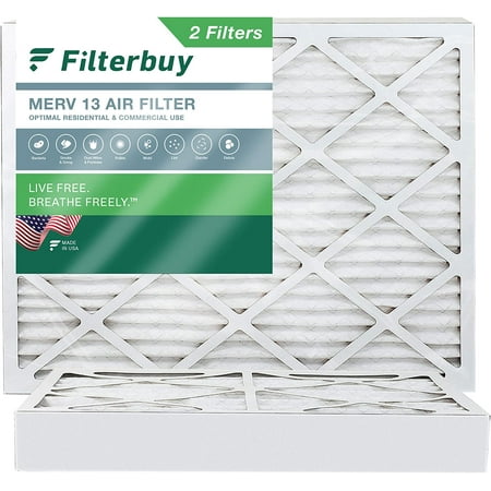 

20x23x4 Air Filter MERV 13 Optimal Defense (2-Pack) Pleated HVAC AC Furnace Air Filters Replacement (Actual Size: 19.50 x 22.50 x 3.63 Inches)