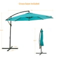 thumbnail image 3 of ACEGOSES 10ft Outdoor Offset Patio Hanging Umbrella with Steel Ribs for Deck, Balcony and Garden,Lake Blue, 3 of 8