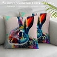 thumbnail image 3 of Qinduosi Cute Animal Rabbit Bunny Back PillowcaseThrow Pillow Covers DecorCushion Case (ps Rabbit Back,, 3 of 5