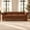 Brown, variant on Anpport 81" Rolled Arm Chesterfield Sofa, Faux Leather 3 Seater Couch, Button Tufted, Nailhead Trim & Solid Wood Legs for Living Room & Office, Brown