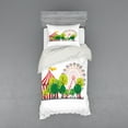 thumbnail image 1 of Circus Duvet Cover Set, Circus Carnival Scene with Ferris Wheel and Tree Images Cool Fun Park Show, Bedding Set with Shams and Fitted Sheet, 3 Sizes, by Ambesonne, 1 of 3