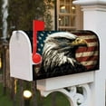 thumbnail image 3 of Vintage American Eagle Mailbox Cover Red Blue White National Flag Magnetic Mailbox Covers Standard Size 18x21 Inch Retro Mail Wraps Letter Post Box Cover Garden Courtyard Home Decoration, 3 of 6