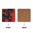 thumbnail image 2 of Xecao Red And Black Abstract Skull for MDF Cork Coaster 4 Pcs,Drink Coasters,Suit for House Warming Gifts New Home ,Coffee Table Decor-Square, 2 of 7