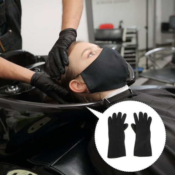 NICEXMAS Reusable Elastic Black Gloves for Hair Coloring and Cleaning Tasks