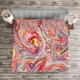 thumbnail image 3 of Ambesonne Abstract Quilted Bedspread Set 3 Pcs, Flow Splash, King Size, Multicolor, 3 of 3