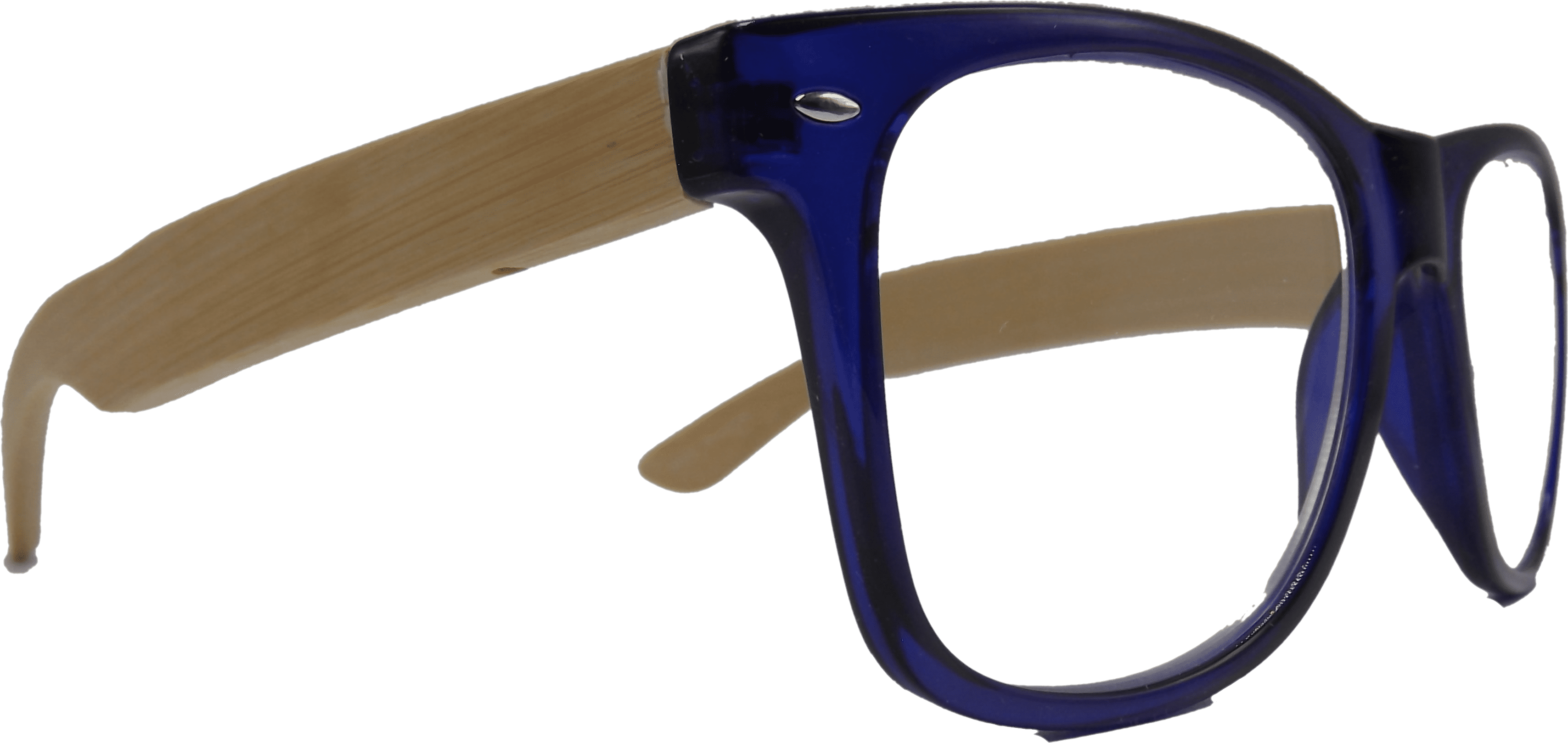 EYEGEMS Brand Men Women +1.50 Reading Glasses Eco Friendly Sustainable Unisex Bamboo Eyeglasses Blue 8471