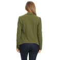 thumbnail image 4 of Women's Classic Draped Open Front Blazer Casual Workwear Long Sleeve Jacket, 4 of 5