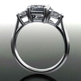 thumbnail image 4 of HeartsAndYou Trilogy Engagement Ring for Women 1.75ct Emerald Cut Moissanite 18k Yellow Gold Over Silver, 4 of 9