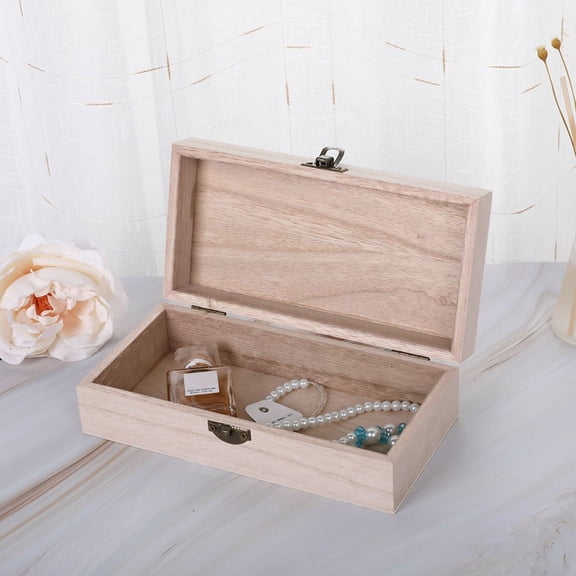 Rectangular Wooden Storage Box for Vintage Style Organization