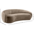 thumbnail image 6 of Meridian Furniture Emery Taupe Velvet Sofa, 6 of 9