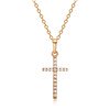 thumbnail image 2 of Collier Croix Plaqué Or Argent pour Hommes et Femmes Pendentif Croix Cristal Zircon Chaîne de Collier, 2 of 3