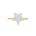thumbnail image 2 of 10kt Yellow Gold Womens Round Diamond Star Ring 1/20 Cttw, 2 of 4