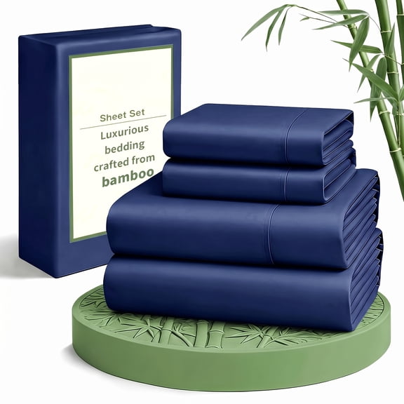 3pcs/4pcs Luxury Bed Sheets, Ultra Soft & Cool Bedding, Ideal For Hot Sleepers, Deep Pocket Fits Most Mattresses (Blue, Twin)
