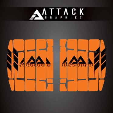 Attack Graphics Renegade Radiator Louver Decals Orange for Husqvarna FE 501 S 2020-2023