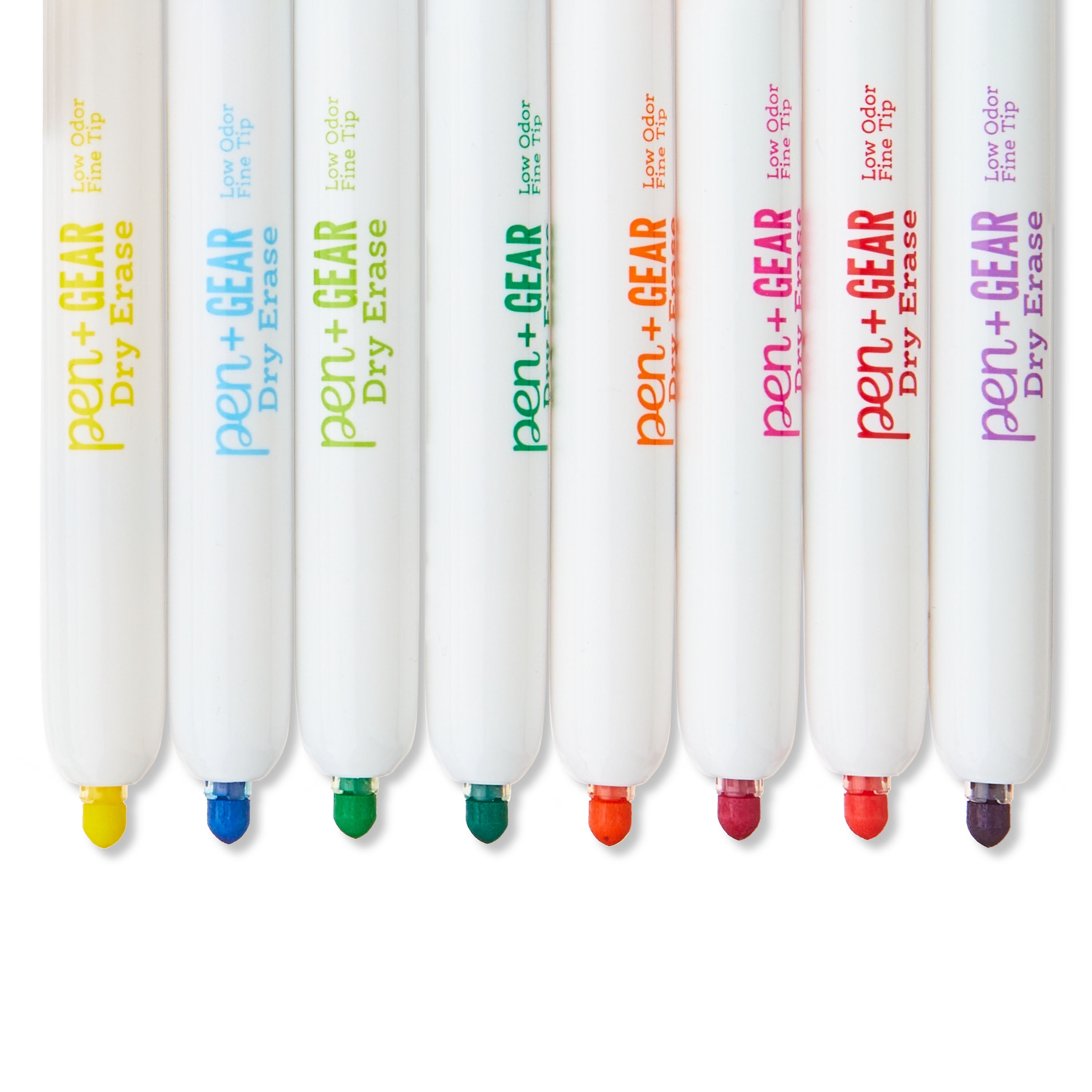 (4 pack) Pen+Gear Low-odor Retractable Dry Erase Markers, Fine Point, Muti Colors, 16 Count