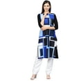 thumbnail image 1 of eloria Geometrics Printed Women's Fashion Stylish Knee Length In Round Neck Design Kurti Dress, 1 of 5