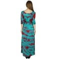 thumbnail image 4 of Bimba Women Long Maxi Dress Exclusive Tie-Dye 3/4 Sleeve Elastic Waist Gown, 4 of 5