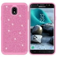 thumbnail image 3 of For StraightTalk Samsung Galaxy J7 Crown (S767VL) Case w/[HD Screen Protector] Glitter Sparkle Shiny Bling Shock Proof Dual Layer Case Cover - Hot Pink, 3 of 4