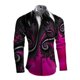 thumbnail image 1 of Chaqueta de manga larga con botones y diseño de plumas abstractas para primavera y verano para hombre diseño de nuevo estilo gráficos en HD alta calidad talla grande, 1 of 6