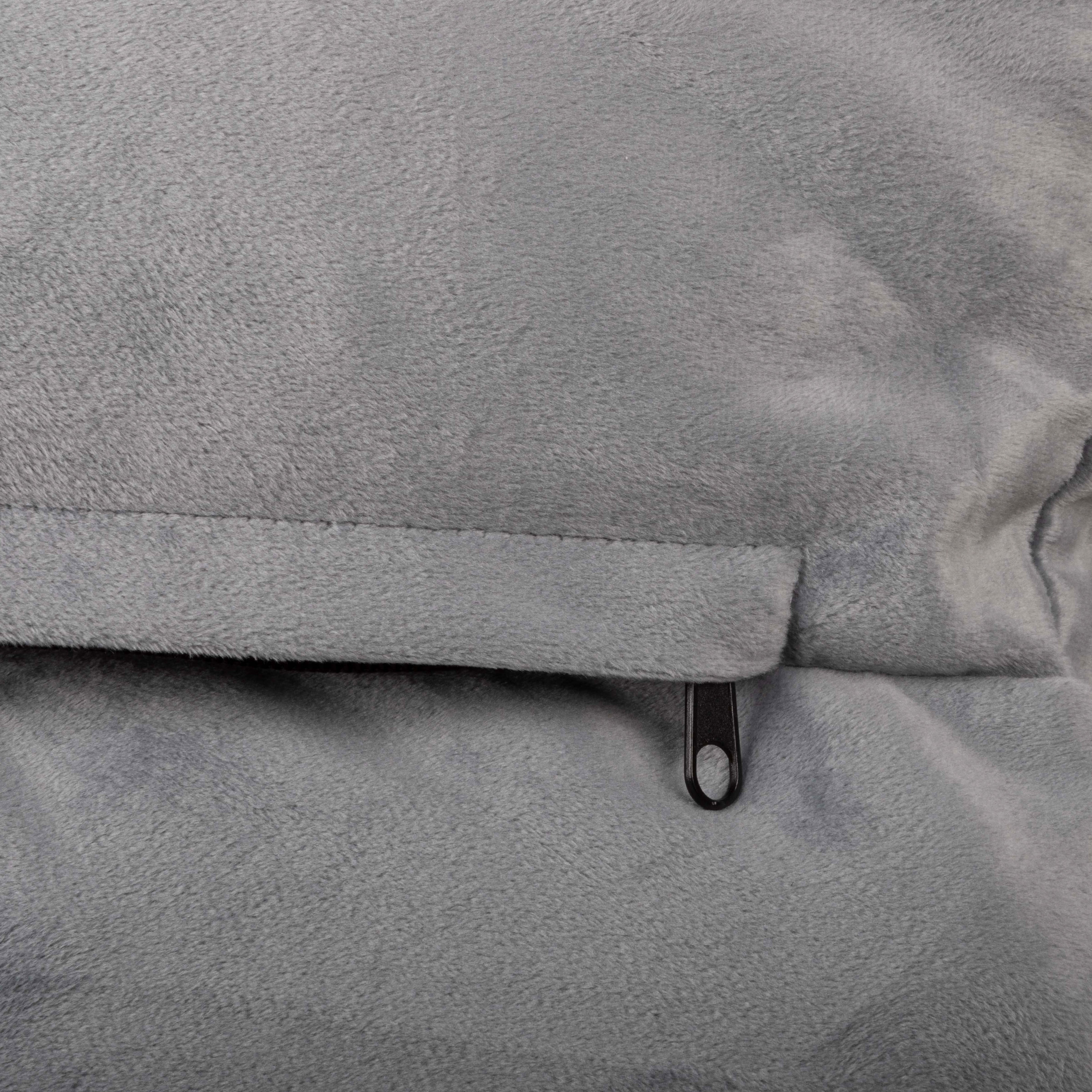 PETMAKER Orthopedic Dog Bed with Bolster and Removable Washable Cover, Gray