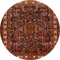 thumbnail image 1 of Ahgly Company Indoor Round Traditional Sienna Brown Animal Area Rugs, 3' Round, 1 of 6