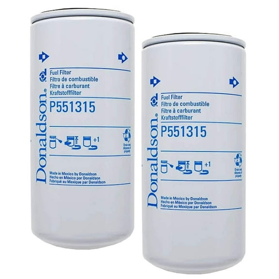 P551315 Donaldson Fuel Filter Spin-On Pack of 2, Replaces Baldwin BF7634, Fleetguard FF5324, Wix 33377
