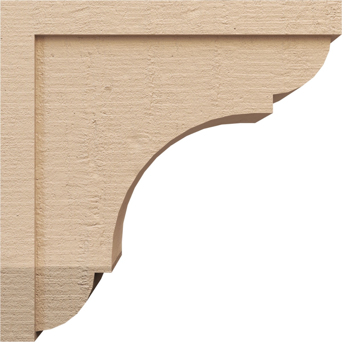 11"W x 22"D x 22"H Classic Bryant Rough Cedar Woodgrain TimberThane Corbel, Primed Tan