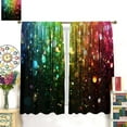 thumbnail image 3 of Rainbow Lights Curtains, Fantasy Colorful Rainbow Polka Dots Printed Window Treatments for Bedroom Living Room, 42" W X 54" L, 3 of 6