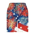 thumbnail image 4 of VBTAPA American Flag Shorts for Men Summer Casual Beach Shorts Drawstring Board Shorts Big and Tall Swim Trunks with Pockets Todays Sales Multicolor L, 4 of 6