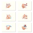 thumbnail image 1 of Juego de 6 sobres con elementos de puntos ondulados de color oscuro, divertidas y divertidas tarjetas navideñas con bendición para el día del padre, 1 of 5