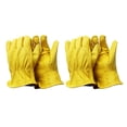 thumbnail image 1 of 2 guantes de trabajo de piel de oveja con muñeca elástica para jardinería/corte/construcción/granja/motocicleta, hombres y mujeres DYNWAVEMX Guantes de trabajo industriales, 1 of 8