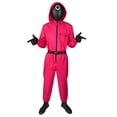 thumbnail image 1 of Spirit Halloween Squid Game Kids Squid Game Guard Costume | Officially Licensed | Group Costume | TV and Movie Costume Red 125, 1 of 6