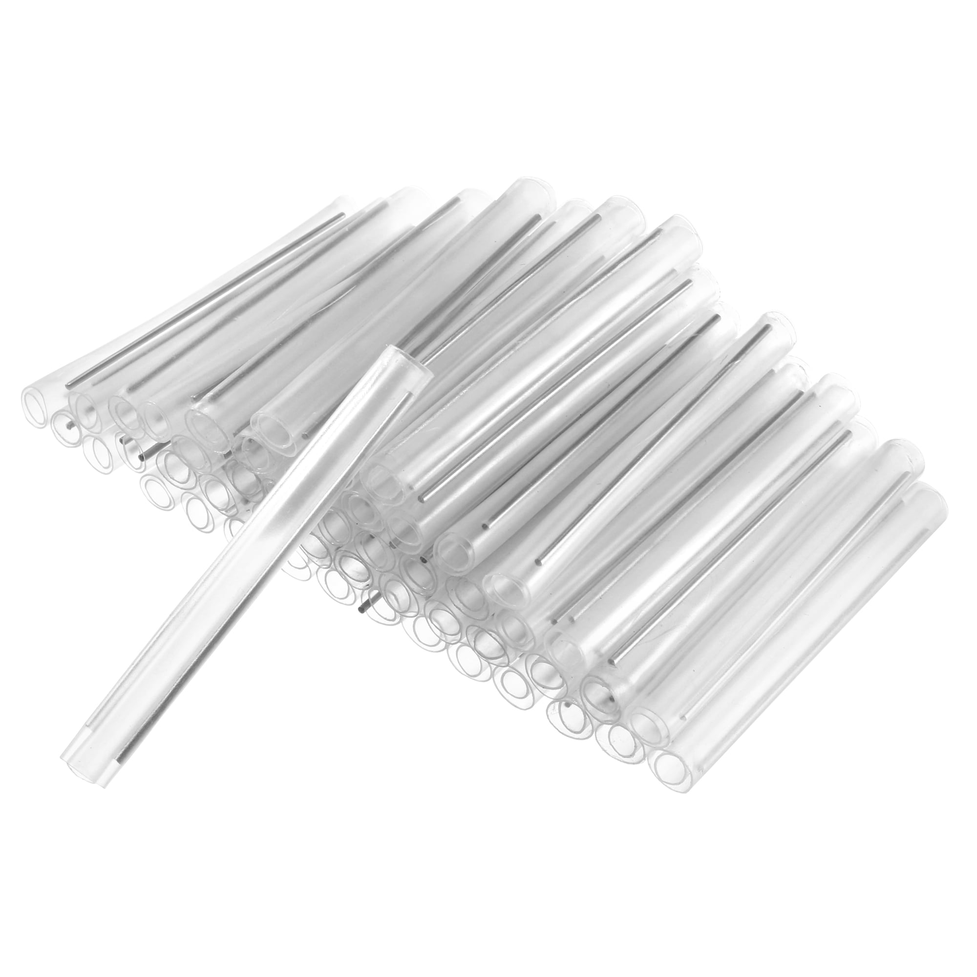 59mm 6mmOD Fiber Optic Fusion Splice Tube Protector Sleeve, Clear Heat