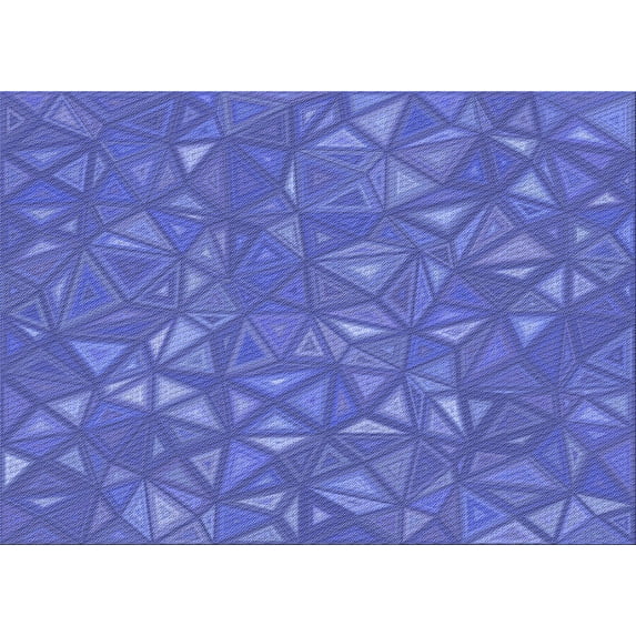 Ahgly Company Indoor Rectangle Patterned Light Slate Blue Area Rugs, 6' x 9'