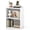 White, variant on Giantex 2-Cube Floor Bookshelf, 3-Tier Freestanding Bookcase, Contemporary Open Display Organizer, Natural