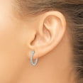thumbnail image 4 of Auriga Fine Jewelry 14K White Gold Lab Grown Diamond VS/SI GH, In/Out Hinged Hoop Earrings for Women, 4 of 5