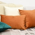 BLEUM CADE 2 Pack Throw Pillow Covers 18 x 18 inch,Orange Decorative