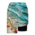 thumbnail image 4 of HAPIMO Men Swim Trunks with Compression Liner 9" Beach Shorts Quick Dry Board Shorts Hawaiian Bathing Mesh Lining Shorts Summer Outdoor Swimsuit Shorts Casual Outings Travel Shorts Sky Blue Large, 4 of 6