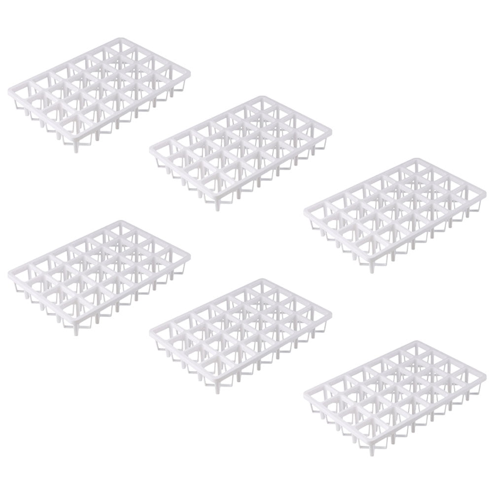 RENACLIPY 6-Pack White Plastic Nursery Pot Trays with Round Design for Indoor Gardening, Seed Starting and Plant Propagation