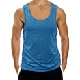 thumbnail image 2 of Xuniizn Tank Tops Mens Plus Size Crew Neck Tee Tops Sports Breathable Solid Color Sleeveless Muscle Shirts, S-3XL, 2 of 7