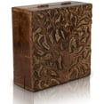 thumbnail image 3 of Great Birthday Gift Handmade Decorative Wooden Jewelry Box Tree Of Life Carving Jewelry Organizer Keepsake Box Treasure Chest Trinket Holder Watch Box Storage Lock Box 6 x 6 Inches Housewarming Gifts, 3 of 7