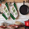 thumbnail image 6 of St. Patrick's Day Kitchen Towels Set of 3, Country Spring Clovers Green Black Plaid Absorbent Dish Towels for Kitchen, Microfiber Hand Towel, Quick Drying Tea Towel for Cleaning Decorative Dishcloths, 6 of 7