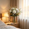 thumbnail image 5 of Artificial Flowers Like Real Artificial Bouquet, Mixed Silk Artificials Roses Bouquet with Daisy Chrysanthemum White Flowers for Centerpiece Table Wedding Party, Available in 7 colors, 5 of 7