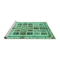 thumbnail image 2 of Ahgly Company Machine Washable Indoor Rectangle Abstract Turquoise Blue Modern Area Rugs, 5' x 7', 2 of 4