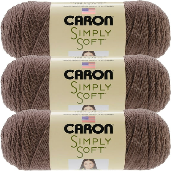 Caron Simply Soft Solids Yarn-Taupe, Multipack Of 3