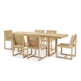 thumbnail image 4 of Mopio Bruno Outdoor Dining Set, Solid Acacia Wood Patio Table & Chairs Set for Indoor Outdoor Dining, Mid Century Modern Farmhouse Conversation Sets (6 Seater: Table + Extensions, 6 Chairs | 7 Piece), 4 of 7