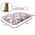 thumbnail image 2 of Floral Pet Bed, Spring Romantic Themed Pattern with Flowers Blooming Vintage Garden, Resistant Pad for Dogs and Cats Cushion with Removable Cover, 24" x 39", Dark Magenta Green White, by Ambesonne, 2 of 4