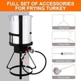 thumbnail image 4 of 30QT Turkey Fryer with Basket and Propane Gas Burner Set, Seafood Boil Pot, Crawfish Boiler, Aluminum Turkey Deep Fryer with Basket and Burner for Outdoor Cooking, For Boiling and Frying, 4 of 8