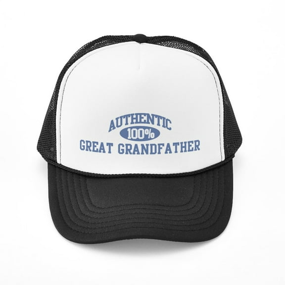 CafePress - Authentic Great Grandfather - Adjustable Unisex Printed Trucker Hat with Mesh Back