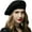 Black, variant on Women Beret Hat French Wool Beret Beanie Cap Classic Solid Color Autumn Winter Hats